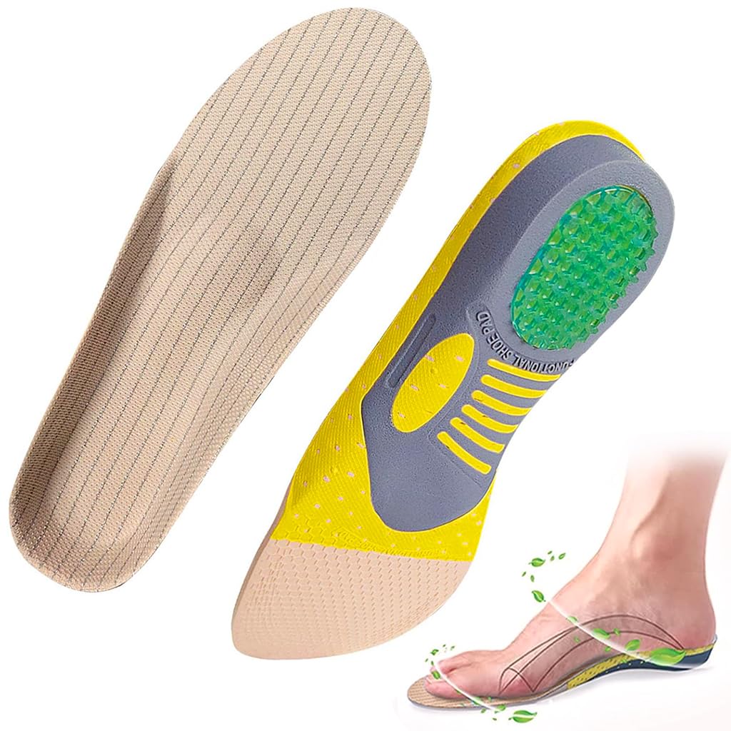Optifit Anti-Odor EVA & Gel Orthotics Insoles Enhanced Arch Support, Shock Absorbing Sports Inserts for Preventing Foot Pain, Heel Comfort, Breathable for Running, Flat Feet Relief Optifit Anti-Odor EVA & Gel Orthotics Insoles Enhanced Arch Support, Shock Absorbing Sports Inserts for Preventing Foot Pain, Heel Comfort, Breathable for Running, Flat Feet Relief